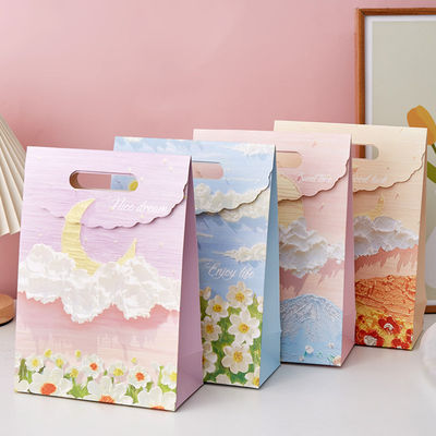 แคร์ฟต์ที่กําหนดเอง แคร์ฟต์ที่กําหนดเอง สีชมพู กระเป๋ากระดาษบรรจุเล็ก กระเป๋ากระดาษบรรจุของขวัญ