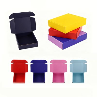 กล่องกระดาษลูกฟูกขนาด 13*13*3 ซม. แบบกำหนดเอง กล่องเล็ก สีสันสดใส สำหรับจัดส่งเสื้อผ้า เคลือบเงา วัสดุรีไซเคิล สำหรับจัดส่งเทียน