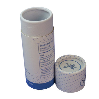 กล่องของขวัญท่อกระดาษรีไซเคิลและสไตล์ stamping ร้อนกับสติ๊กเกอร์โลโก้ที่กําหนดเอง