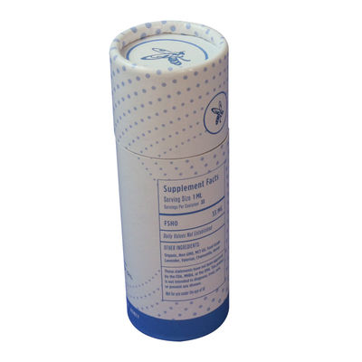 กล่องของขวัญท่อกระดาษรีไซเคิลและสไตล์ stamping ร้อนกับสติ๊กเกอร์โลโก้ที่กําหนดเอง