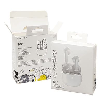 กระดาษขาว กล่องปลายทุ๊ก กล่องเลคหูฟัง Earbud กล่องหูฟัง