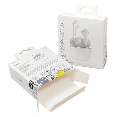 กระดาษขาว กล่องปลายทุ๊ก กล่องเลคหูฟัง Earbud กล่องหูฟัง