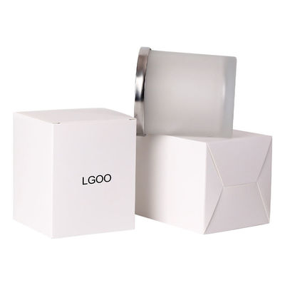 ประเภทพลาสติกไลนเนอร์ สินค้าตามสั่ง Higi โฟลยทอง โลโก้ UV Coating กล่องเทียนขนาดเล็ก 4x4x4