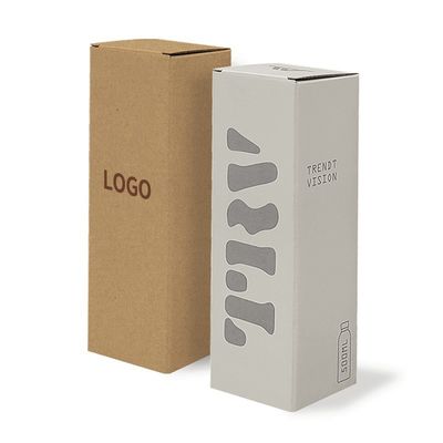 กล่องกระป๋องน้ําแบบ Custom Tuck Top Box ไม่เคลือบกล่องกระป๋องน้ํา Kraft E