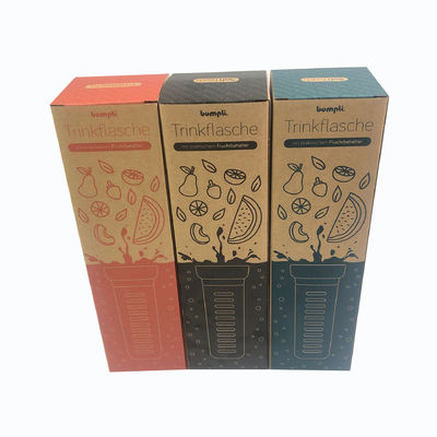 กล่องกระป๋องน้ําแบบ Custom Tuck Top Box ไม่เคลือบกล่องกระป๋องน้ํา Kraft E