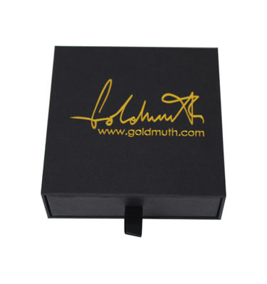 สินค้าตามสั่ง โฟลยทองฟองใส่สไลด์สไตล์ ดําตู้เครื่องประดับกล่องสําหรับเทียน