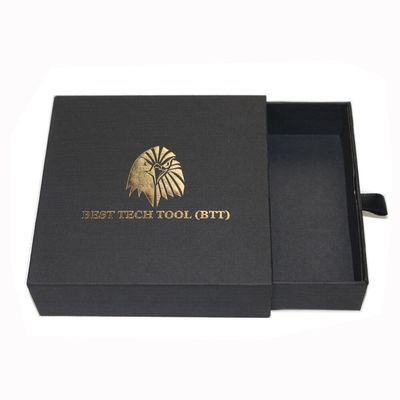 สินค้าตามสั่ง โฟลยทองฟองใส่สไลด์สไตล์ ดําตู้เครื่องประดับกล่องสําหรับเทียน