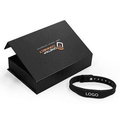 กล่องของขวัญแบบกําหนดเองกันน้ํา สําหรับงานเทศกาล RFID สายข้อมือซิลิโคนที่สามารถล้างได้