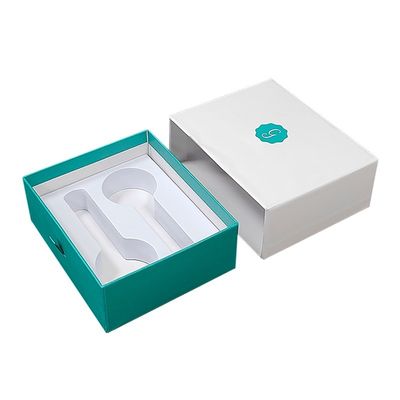 UV Finish Mint and White Rigid Cardboard Ice Globes สําหรับการนวดใบหน้า ชุดของขวัญ