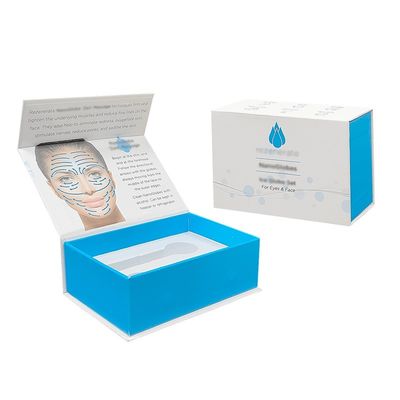 UV Finish Mint and White Rigid Cardboard Ice Globes สําหรับการนวดใบหน้า ชุดของขวัญ
