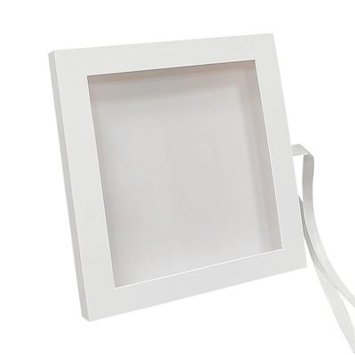 กล่องบรรจุกระดาษแม่เหล็กรูปหนังสือสี่เหลี่ยม PVC หน้าต่างบนใส