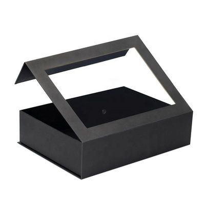 กระดาษกระจก Flip Top PVC ที่กําหนดเอง แพคเกจกล่องของขวัญขนาดใหญ่ที่ปิดด้วยแม่เหล็ก