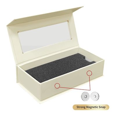 Matt Lamination Custom Jewelle Wedding Ring Packaging กล่องแม่เหล็กที่มีเครื่องใส่