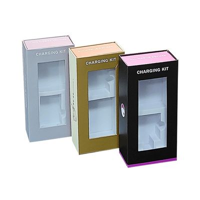 กล่องของขวัญแม่เหล็กหรู สําหรับ Power Bank ชาร์จเคเบิลแพคเกจด้วยโลโก้การพิมพ์ตามสั่ง