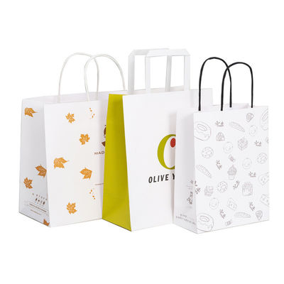 การสั่งซื้อตามสั่ง สามารถรับได้ โลโก้หรูหรา กระเป๋าช้อปพิมพ์ สําหรับของขวัญวันหยุดที่งดงาม