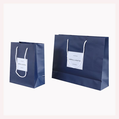 การสั่งซื้อตามสั่ง สามารถรับได้ โลโก้หรูหรา กระเป๋าช้อปพิมพ์ สําหรับของขวัญวันหยุดที่งดงาม