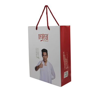 กระเป๋าช้อปปิ้งกระดาษอัตโนมัติรีไซเคิล พร้อมมือ แมท / ลามิเนชั่นกระจ่าง