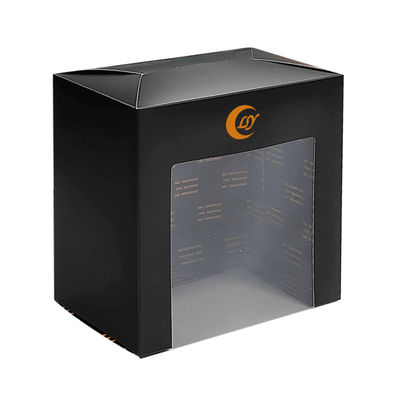 กระดาษที่กําหนดเองหมวกบรรจุหมวกเบสบอล Cap กล่องของขวัญหน้าต่าง With Clear pvc Window สําหรับหมวกเบสบอล