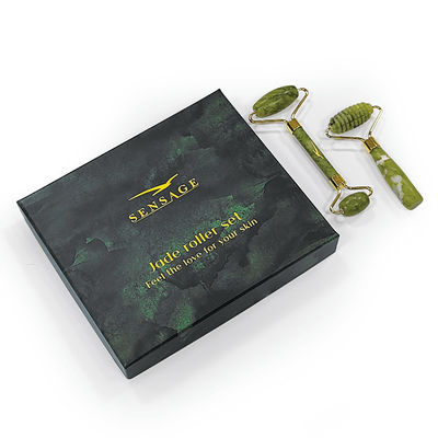 โลโก้ที่กําหนดเอง Premium Green Cardboard Lid Cover Top และล่าง กล่องของขวัญบรรจุเครื่องสําอางหรู
