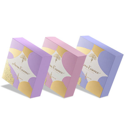 Custom Luxury square Empty Folding Paper Box กระปุกเทียนกระปุกที่มีฝาปิดและกล่องบรรจุกล่องกระปุกด้านล่างอัตโนมัติ