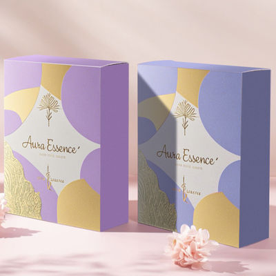 Custom Luxury square Empty Folding Paper Box กระปุกเทียนกระปุกที่มีฝาปิดและกล่องบรรจุกล่องกระปุกด้านล่างอัตโนมัติ