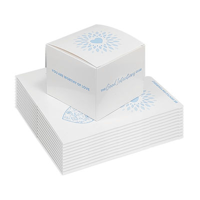 Custom Luxury square Empty Folding Paper Box กระปุกเทียนกระปุกที่มีฝาปิดและกล่องบรรจุกล่องกระปุกด้านล่างอัตโนมัติ