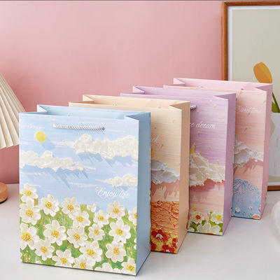 แคร์ฟต์ที่กําหนดเอง แคร์ฟต์ที่กําหนดเอง สีชมพู กระเป๋ากระดาษบรรจุเล็ก กระเป๋ากระดาษบรรจุของขวัญ