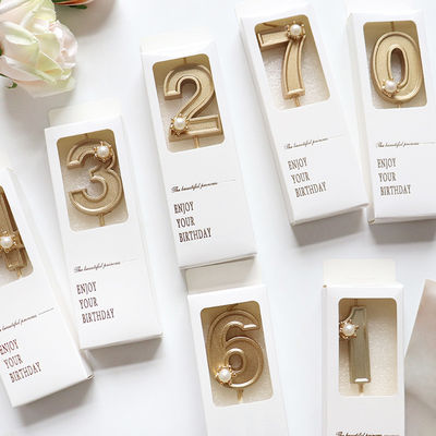 กล่องพิมพ์สีแบบกำหนดเอง เค้กตัวเลข เทียนวันเกิด กล่องของขวัญ Geschenkbox ขนาดเล็ก กล่องของขวัญขนาดเล็ก