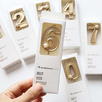 กล่องพิมพ์สีแบบกำหนดเอง เค้กตัวเลข เทียนวันเกิด กล่องของขวัญ Geschenkbox ขนาดเล็ก กล่องของขวัญขนาดเล็ก