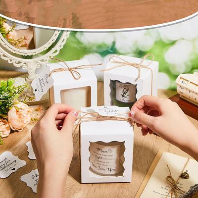 กล่องของขวัญเทียนหรูหราที่แต่งเองกล่องบรรจุเทียนพิมพ์สําหรับเทียนระดับสูง