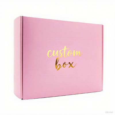กล่องไปรษณีย์เครื่องสำอางกระดาษลูกฟูกรีไซเคิลได้ กล่องขนส่งอีคอมเมิร์ซแบบพับได้สำหรับน้ำหอม ขนตา เคลือบด้าน