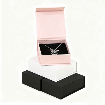 Custom Logo-Branded Black Paperboard Magnetic Boxes Set Small Square Packaging for Jewelry and Lashes for Glasses