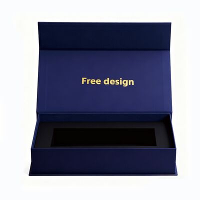 Custom Personalized Packaging Box With Magnetic Closure Black Insert For Shoes Clothing