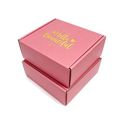 Custom Pink Small Heavy Duty Cardboard Mailing Box for Perfume Cookie Candle Chocolate Pastry Packaging