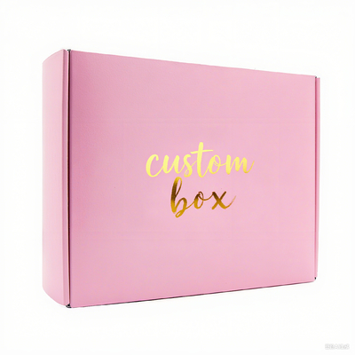 กล่องไปรษณีย์เครื่องสำอางกระดาษลูกฟูกรีไซเคิลได้ กล่องขนส่งอีคอมเมิร์ซแบบพับได้สำหรับน้ำหอม ขนตา เคลือบด้าน