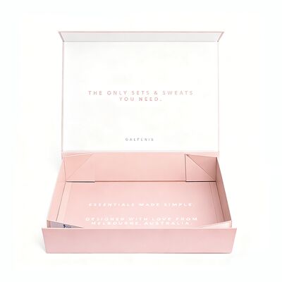 แพ็คเกจเสื้อผ้าหรูหราระดับสูง ปรับแต่งเป็นมิตรกับสิ่งแวดล้อม กล่องกระดาษมักเนตพับเป็นของขวัญสําหรับชั้นใน